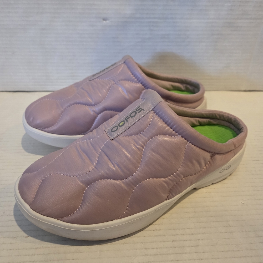 OOFOS slip On Shoes Women's 00COOZIE Thermo Mule Women Stardust Pink Size 11